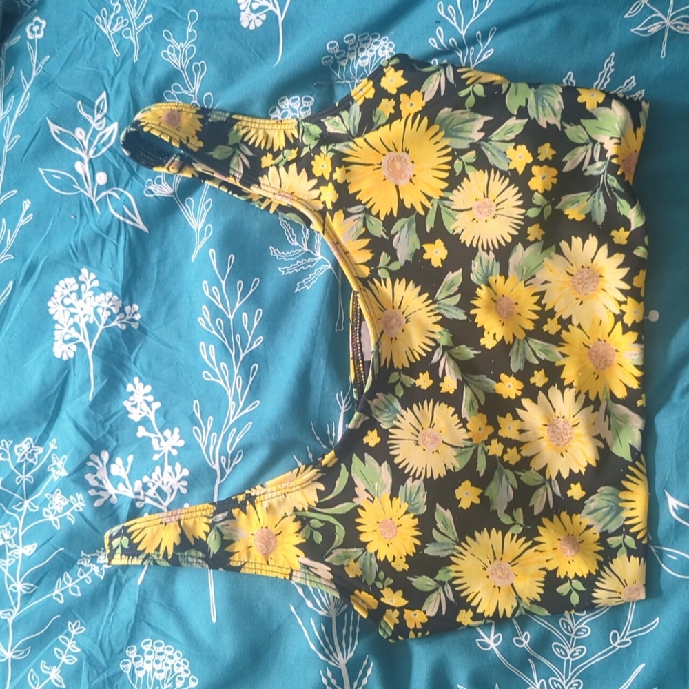 floral swimsuit top